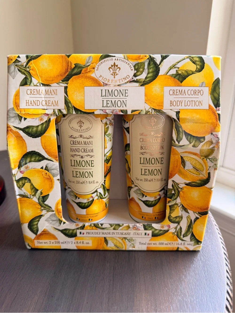 Fiorientino Limone Hand Cream & Body Lotion Set New Made in Italy